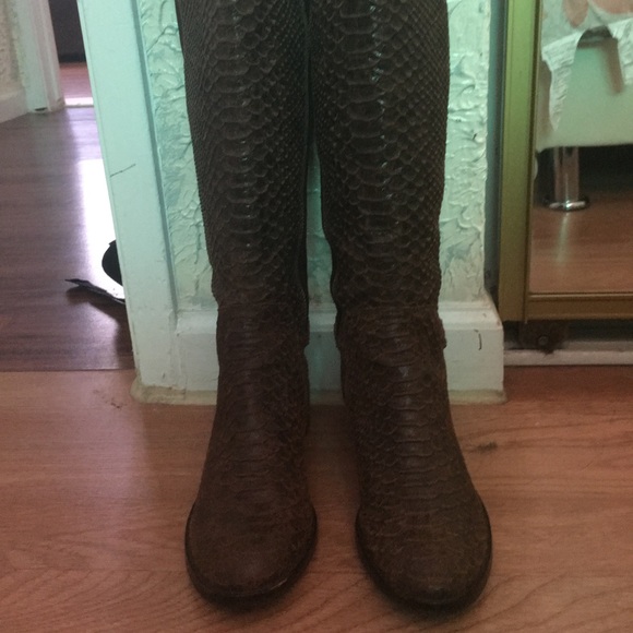Michael Kors “Ride” Snake Print long boots - Picture 1 of 6